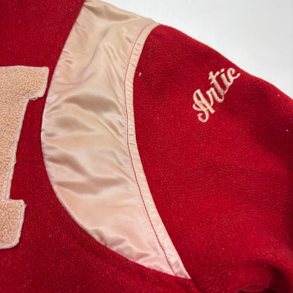 【現状渡し品】【メンズ】 HOLOVAK COUGHLIN ホロヴァーク・コフリン 60S STADIUM JACKET アウター スタジアム ジャケット 146-260520-yt-03-fur サイズ：L カラー：レッド 万代Net店