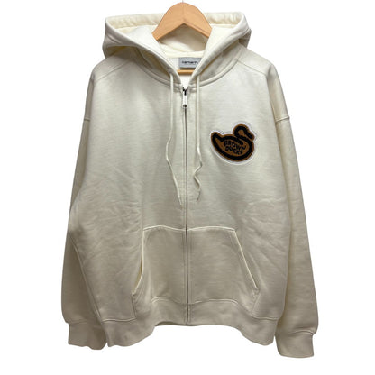 【中古品】【メンズ】 Carhartt カーハート CARHARTT WIPカーハート ダブリューアイピー I03393 パーカー HOODED BROWN DUCKS JACKET フーデッド スウェット トップス 142-260518-yt-02-fur サイズ：L カラー：アイボリー 万代Net店