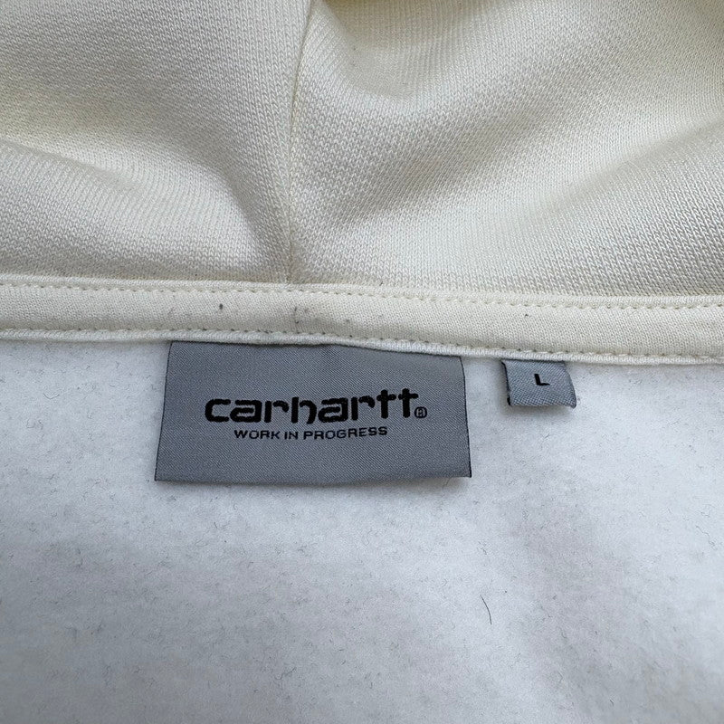 【中古品】【メンズ】 Carhartt カーハート CARHARTT WIPカーハート ダブリューアイピー I03393 パーカー HOODED BROWN DUCKS JACKET フーデッド スウェット トップス 142-260518-yt-02-fur サイズ：L カラー：アイボリー 万代Net店