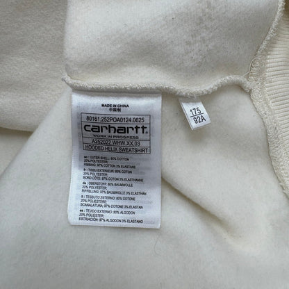 【中古品】【メンズ】 CARHARTT WIP カーハート ダブリューアイピー A252022 HOODED HELIX SWEATSHIRT パーカー トップス 142-260519-yt-04-fur サイズ：M カラー：アイボリー 万代Net店