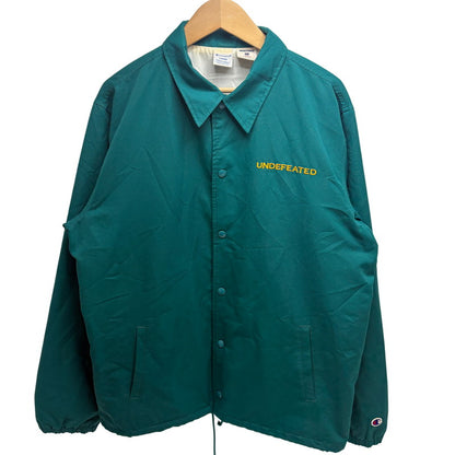 【中古品】【メンズ】 CHAMPION チャンピオン×UNDEFEATED アンディフィーテッド COACH JACKET コーチ ジャケット アウター 142-260519-yt-05-fur サイズ：L カラー：グリーン 万代Net店