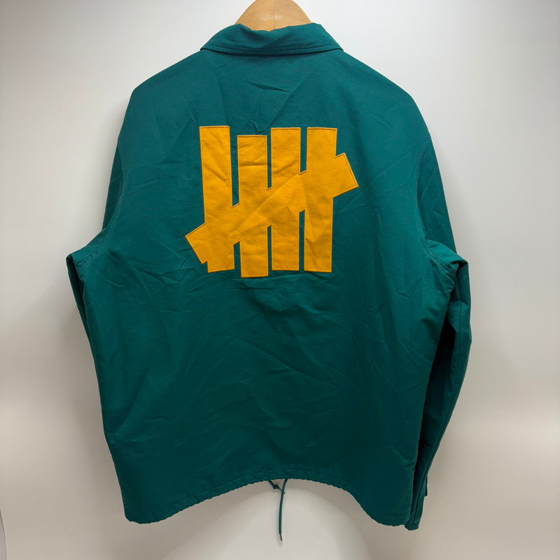 【中古品】【メンズ】 CHAMPION チャンピオン×UNDEFEATED アンディフィーテッド COACH JACKET コーチ ジャケット アウター 142-260519-yt-05-fur サイズ：L カラー：グリーン 万代Net店
