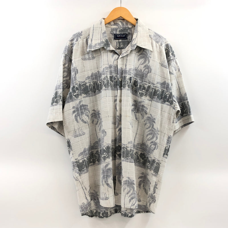 【現状渡し品】【メンズ】 SUR CLUB サークラブ ALOHA S/S SHIRT アロハシャツ ハワイアンシャツ 半袖 トップス 古着 146-260930-rs-05-fur サイズ：不明 カラー：グレー系 万代Net店