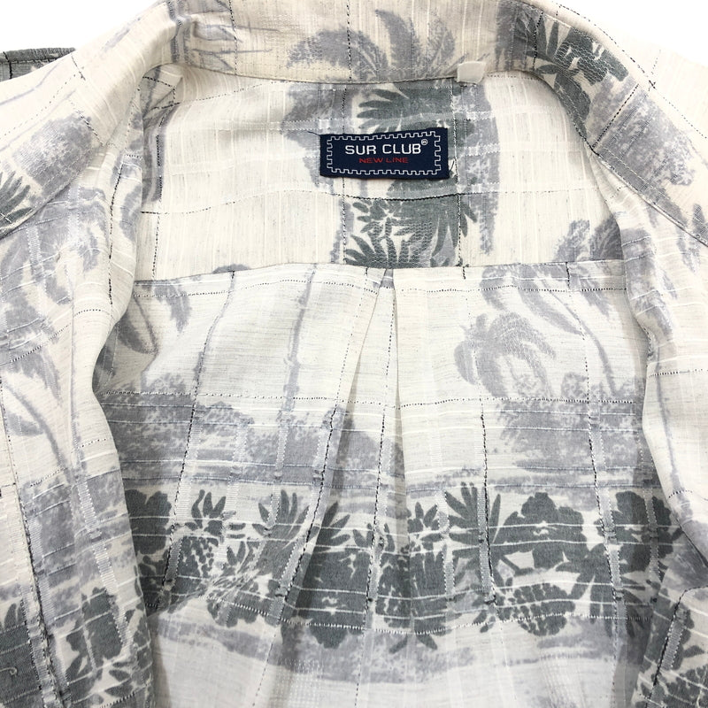 【現状渡し品】【メンズ】 SUR CLUB サークラブ ALOHA S/S SHIRT アロハシャツ ハワイアンシャツ 半袖 トップス 古着 146-260930-rs-05-fur サイズ：不明 カラー：グレー系 万代Net店