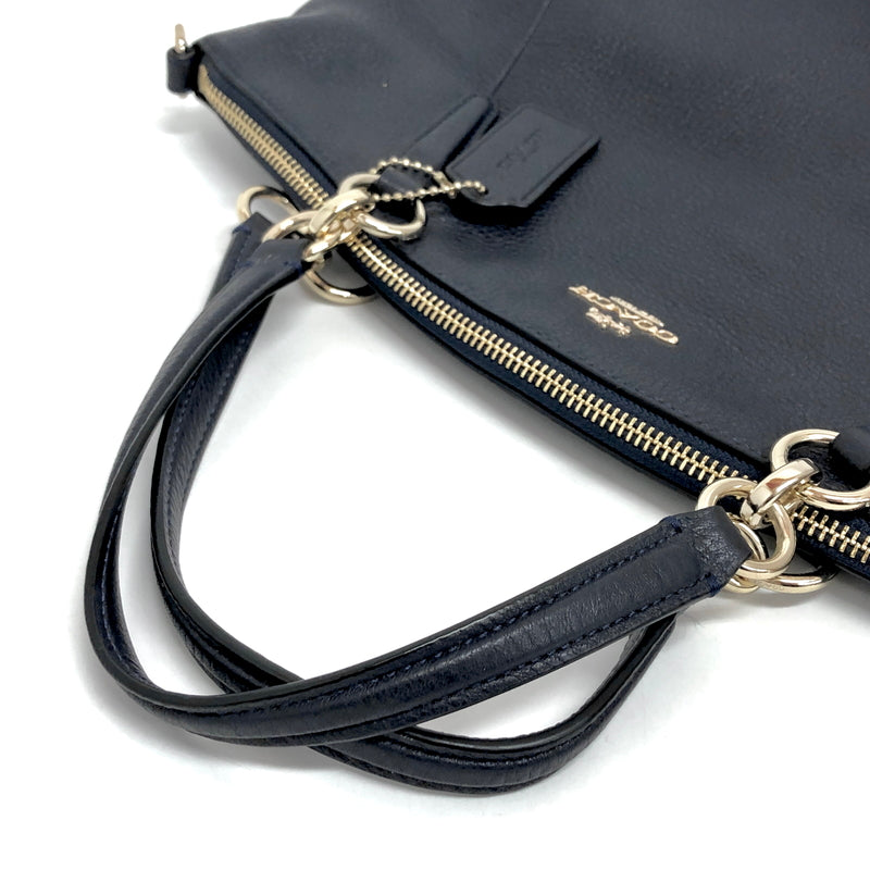【中古品】【レディース】 COACH コーチ F36675 2WAY HAND BAG ハンドバッグ ショルダーバッグ レザー カバン 180-260930-hn-04-fur カラー：ネイビー 万代Net店