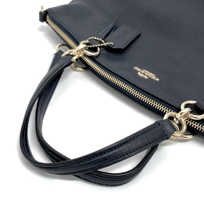 【中古品】【レディース】 COACH コーチ F36675 2WAY HAND BAG ハンドバッグ ショルダーバッグ レザー カバン 180-260930-hn-04-fur カラー：ネイビー 万代Net店