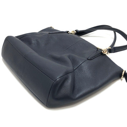 【中古品】【レディース】 COACH コーチ F36675 2WAY HAND BAG ハンドバッグ ショルダーバッグ レザー カバン 180-260930-hn-04-fur カラー：ネイビー 万代Net店