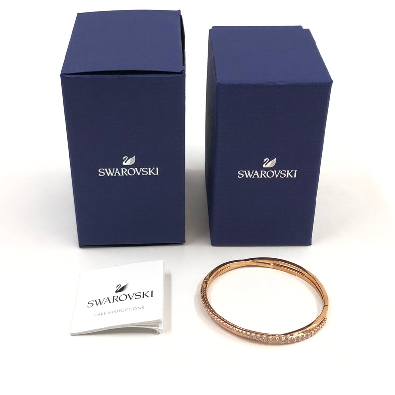 【中古品】【レディース】 SWAROVSKI スワロフスキー HYPERBOLA BANGLE 5620552 ハイパーボラ バングル ブレスレット アクセサリー 193-260930-hn-07-fur カラー：ホワイト/ローズゴールド 万代Net店