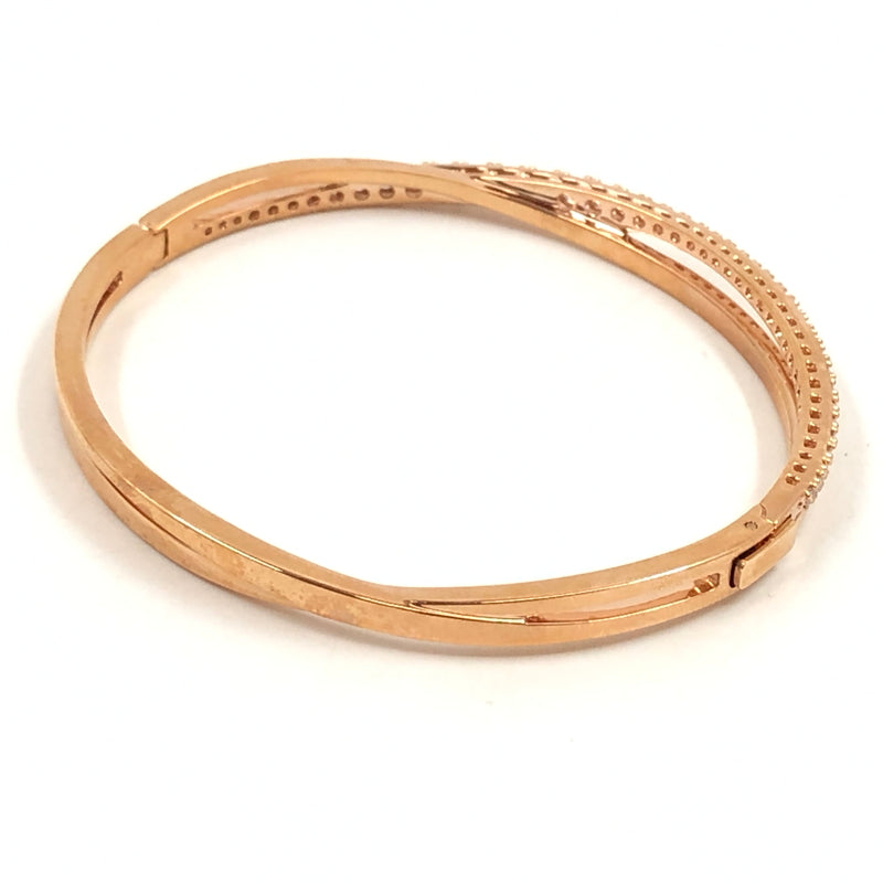 【中古品】【レディース】 SWAROVSKI スワロフスキー HYPERBOLA BANGLE 5620552 ハイパーボラ バングル ブレスレット アクセサリー 193-260930-hn-07-fur カラー：ホワイト/ローズゴールド 万代Net店