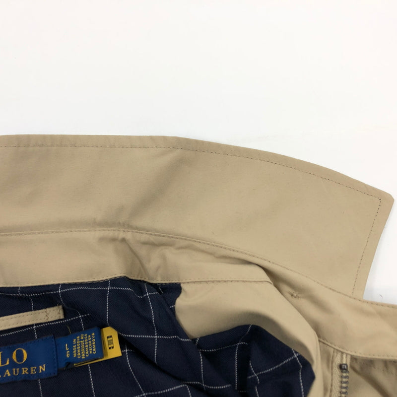 【中古品】【メンズ】 POLO RALPH LAUREN ポロ・ラルフローレン HARRINGTON JACKET ハリントンジャケット スイングトップ ブルゾン アウター 147-260930-hn-08-fur サイズ：L カラー：ベージュ 万代Net店