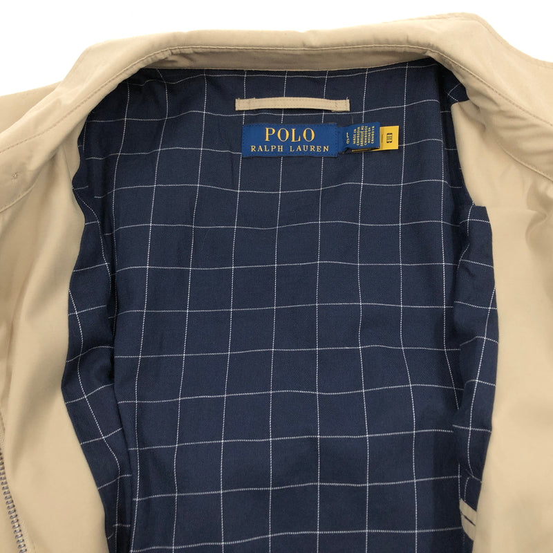 【中古品】【メンズ】 POLO RALPH LAUREN ポロ・ラルフローレン HARRINGTON JACKET ハリントンジャケット スイングトップ ブルゾン アウター 147-260930-hn-08-fur サイズ：L カラー：ベージュ 万代Net店