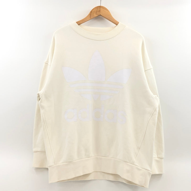 【中古品】【メンズ】 ADIDAS アディダス SWEATSHIRT BQ1801 スウェット 長袖 トップス 古着 148-260930-rs-03-fur サイズ：S カラー：ホワイト 万代Net店