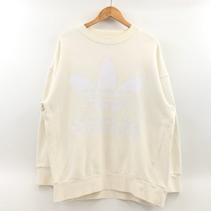 【中古品】【メンズ】 ADIDAS アディダス SWEATSHIRT BQ1801 スウェット 長袖 トップス 古着 148-260930-rs-03-fur サイズ：S カラー：ホワイト 万代Net店