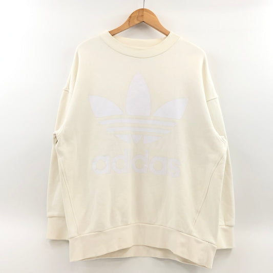 【中古品】【メンズ】 ADIDAS アディダス SWEATSHIRT BQ1801 スウェット 長袖 トップス 古着 148-260930-rs-03-fur サイズ：S カラー：ホワイト 万代Net店