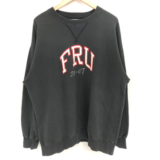 【現状渡し品】【メンズ】 FREE RAGE フリーレイジ "FRU" SWEATSHIRT 日本製 スウェットシャツ トレーナー トップス 147-260930-hn-02-fur サイズ：XL カラー：チャコール系 万代Net店