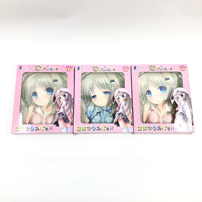 【現状渡し品】 未開封・未使用有 クドわふたー 立体マウスパッド 能美クドリャフカ アオザイ/キャミソール 全二種 3点セット 054-260930-mo-02-fur 万代Net店