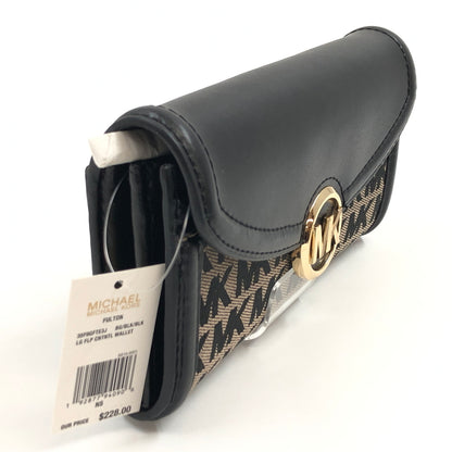 【中古美品】【レディース】 MICHAEL KORS マイケルコース FULTON LG FLP CNTNTL WALLET 35F9GFTE3J フルトン ラージ フラップ コンチネンタル ウォレット 長財布 財布 200-260930-hn-06-fur カラー：ベージュ/ブラック 万代Net店