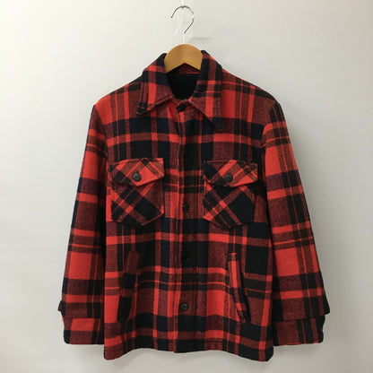 【中古品】【メンズ】  SEARS シアーズ L/S WOOL CHECK SHIRT JACKET ロングスリーブ 裏ボア ウールチェック シャツジャケット ライトアウター 146-241221-kk-04-tei サイズ：34 カラー：レッド 万代Net店