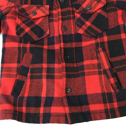 【中古品】【メンズ】  SEARS シアーズ L/S WOOL CHECK SHIRT JACKET ロングスリーブ 裏ボア ウールチェック シャツジャケット ライトアウター 146-241221-kk-04-tei サイズ：34 カラー：レッド 万代Net店