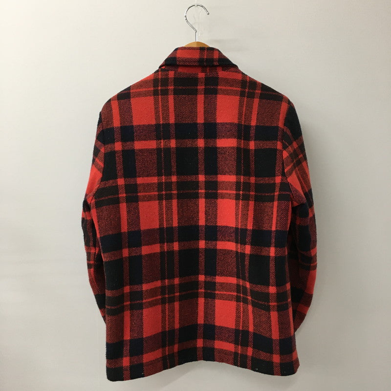 【中古品】【メンズ】  SEARS シアーズ L/S WOOL CHECK SHIRT JACKET ロングスリーブ 裏ボア ウールチェック シャツジャケット ライトアウター 146-241221-kk-04-tei サイズ：34 カラー：レッド 万代Net店