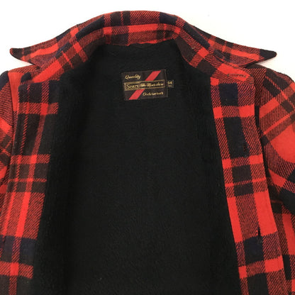 【中古品】【メンズ】  SEARS シアーズ L/S WOOL CHECK SHIRT JACKET ロングスリーブ 裏ボア ウールチェック シャツジャケット ライトアウター 146-241221-kk-04-tei サイズ：34 カラー：レッド 万代Net店