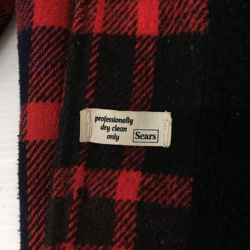 【中古品】【メンズ】  SEARS シアーズ L/S WOOL CHECK SHIRT JACKET ロングスリーブ 裏ボア ウールチェック シャツジャケット ライトアウター 146-241221-kk-04-tei サイズ：34 カラー：レッド 万代Net店