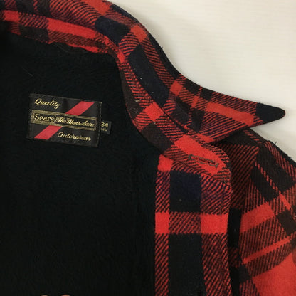 【中古品】【メンズ】  SEARS シアーズ L/S WOOL CHECK SHIRT JACKET ロングスリーブ 裏ボア ウールチェック シャツジャケット ライトアウター 146-241221-kk-04-tei サイズ：34 カラー：レッド 万代Net店