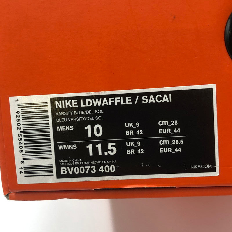 【中古品】【メンズ】 NIKE ナイキ × SACAI サカイ 別注 コラボ LDWAFFLE/SACAI V0073-400 LD ワッフル/サカイ スニーカー 靴 160-250813-yo-04-tei カラー：VERSITY BLUE/DEL SOL 万代Net店