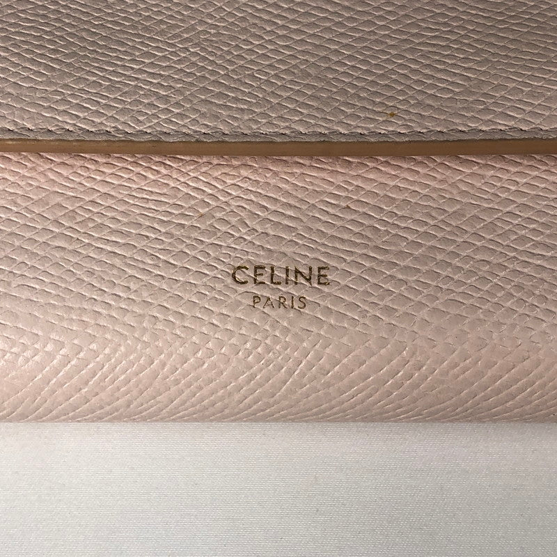 【中古品】【レディース】 CELINE Small Trifold Wallet セリーヌ スモール トリフォールドウォレット 財布　三つ折り財布 181-260611-sm-03-otoh カラー：ピンクベージュ 万代Net店
