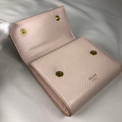 【中古品】【レディース】 CELINE Small Trifold Wallet セリーヌ スモール トリフォールドウォレット 財布　三つ折り財布 181-260611-sm-03-otoh カラー：ピンクベージュ 万代Net店