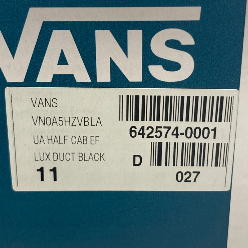 【中古品】【メンズ】 VANS バンズ HALF CAB EF VI LUX DUCT BLACK 靴 シューズ スニーカー 162-260822-AS-12-hon サイズ：29cm カラー：ブラック 万代Net店
