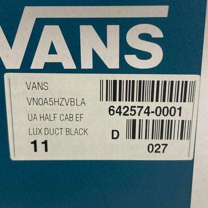 【中古品】【メンズ】 VANS バンズ HALF CAB EF VI LUX DUCT BLACK 靴 シューズ スニーカー 162-260822-AS-12-hon サイズ：29cm カラー：ブラック 万代Net店