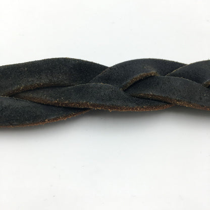 【中古品】【メンズ】  UNKNOWN USED LEATHER BRAID BELT ユーズド レザー ブレードベルト 服飾雑貨 アクセサリー 編み込み 205-241023-kk-45-tei サイズ：02 カラー：ブラック 万代Net店