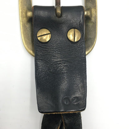 【中古品】【メンズ】  UNKNOWN USED LEATHER BRAID BELT ユーズド レザー ブレードベルト 服飾雑貨 アクセサリー 編み込み 205-241023-kk-45-tei サイズ：02 カラー：ブラック 万代Net店