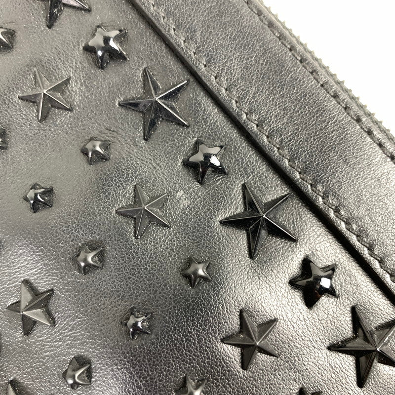 【中古品】【レディース】 JIMMY CHOO ジミーチュー DEREK BLACK 星スタッズ セカンドバッグ ※保存袋付き カバン ※スレ・汚れあり 180-260822-io-16-fuzh 万代Net店