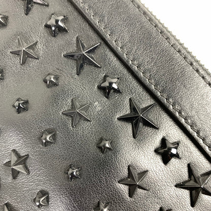 【中古品】【レディース】 JIMMY CHOO ジミーチュー DEREK BLACK 星スタッズ セカンドバッグ ※保存袋付き カバン ※スレ・汚れあり 180-260822-io-16-fuzh 万代Net店