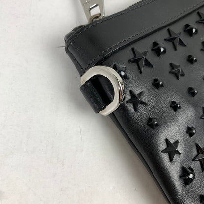 【中古品】【レディース】 JIMMY CHOO ジミーチュー DEREK BLACK 星スタッズ セカンドバッグ ※保存袋付き カバン ※スレ・汚れあり 180-260822-io-16-fuzh 万代Net店