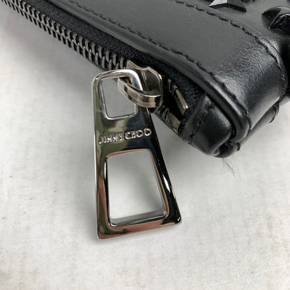 【中古品】【レディース】 JIMMY CHOO ジミーチュー DEREK BLACK 星スタッズ セカンドバッグ ※保存袋付き カバン ※スレ・汚れあり 180-260822-io-16-fuzh 万代Net店