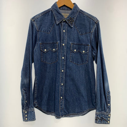 【中古品】【メンズ】 SCHOTT ショット 3135062 スタッズ デニムウェスタンシャツ 145-260818-nm-65-tei サイズ：S 万代Net店