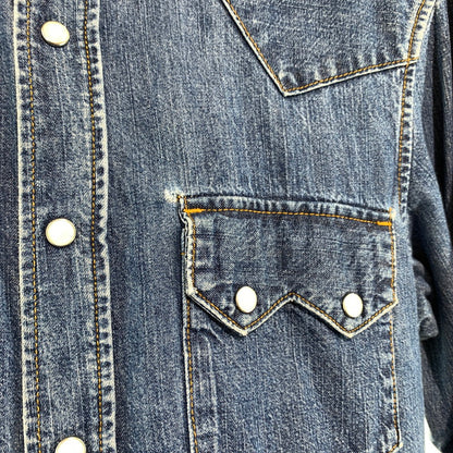【中古品】【メンズ】 SCHOTT ショット 3135062 スタッズ デニムウェスタンシャツ 145-260818-nm-65-tei サイズ：S 万代Net店