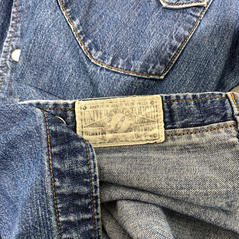 【中古品】【メンズ】 SCHOTT ショット 3135062 スタッズ デニムウェスタンシャツ 145-260818-nm-65-tei サイズ：S 万代Net店