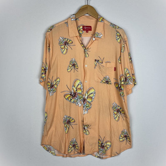 【中古品】【メンズ】 GONZ BUTTERFLY S/S SHIRT ゴンズ バタフライ ショートスリーブシャツ 半袖 トップス 149-251224-yo-07-fuzh サイズ：M カラー：peach 万代Net店