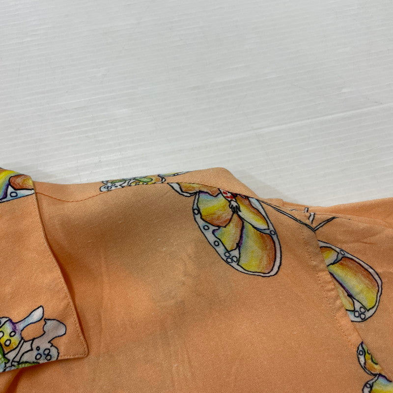 【中古品】【メンズ】 GONZ BUTTERFLY S/S SHIRT ゴンズ バタフライ ショートスリーブシャツ 半袖 トップス 149-251224-yo-07-fuzh サイズ：M カラー：peach 万代Net店