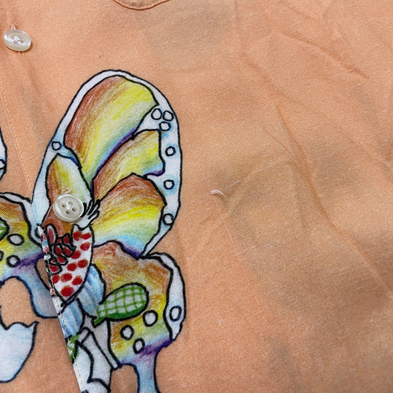 【中古品】【メンズ】 GONZ BUTTERFLY S/S SHIRT ゴンズ バタフライ ショートスリーブシャツ 半袖 トップス 149-251224-yo-07-fuzh サイズ：M カラー：peach 万代Net店