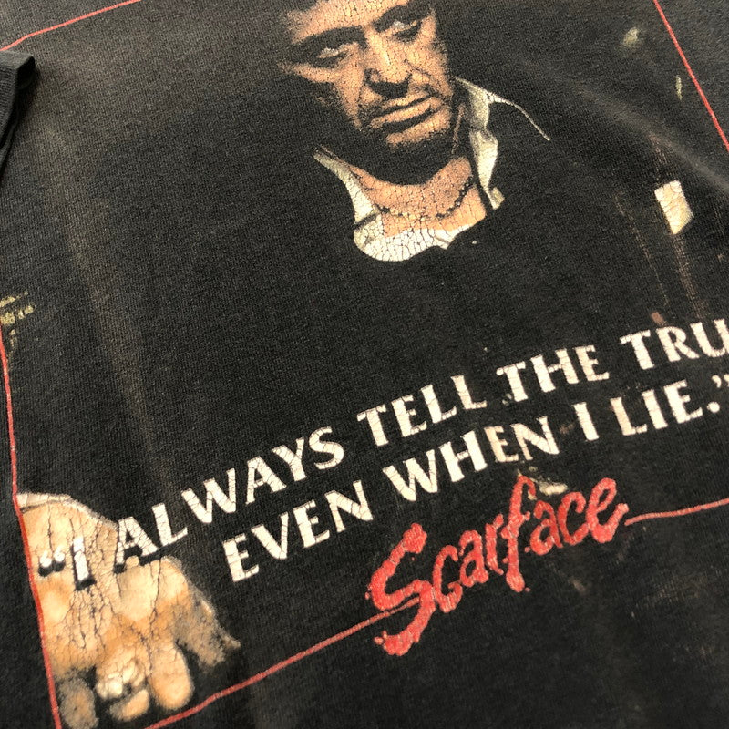 【現状渡し品】【メンズ】 DELTA デルタ 00's SCARFACE PRINT TEE 2000年代 スカーフェイス プリント Tシャツ 半袖 トップス 145-260711-sa-15-tei サイズ：XL カラー：ブラック 万代Net店