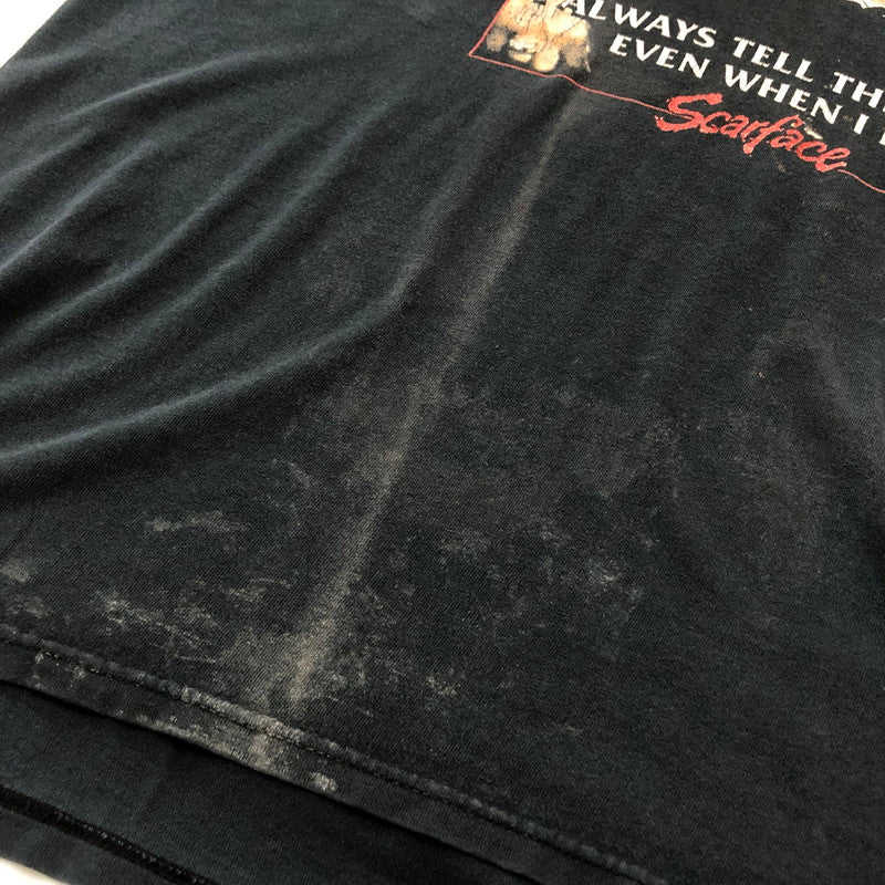 【現状渡し品】【メンズ】 DELTA デルタ 00's SCARFACE PRINT TEE 2000年代 スカーフェイス プリント Tシャツ 半袖 トップス 145-260711-sa-15-tei サイズ：XL カラー：ブラック 万代Net店