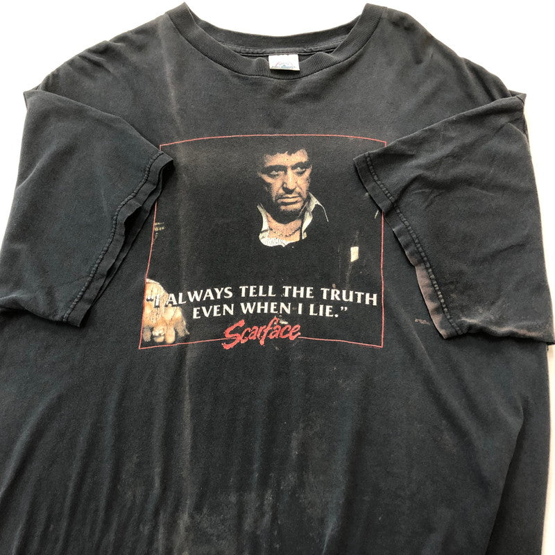 【現状渡し品】【メンズ】 DELTA デルタ 00's SCARFACE PRINT TEE 2000年代 スカーフェイス プリント Tシャツ 半袖 トップス 145-260711-sa-15-tei サイズ：XL カラー：ブラック 万代Net店