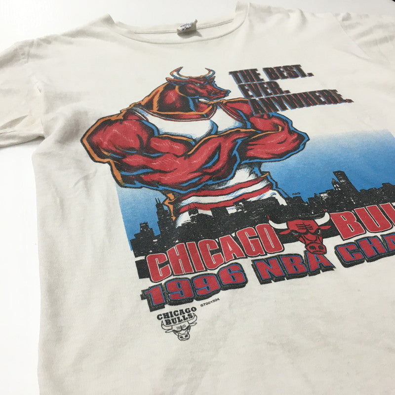 【中古品】【メンズ】  STARTER 90'S CHICAGO BULLS 1996 NBA TEE スターター シカゴブルズ 90年代 ヴィンテージ トップス 145-240706-rk-21-tei サイズ：YOUTH 8-20 カラー：ホワイト 万代Net店