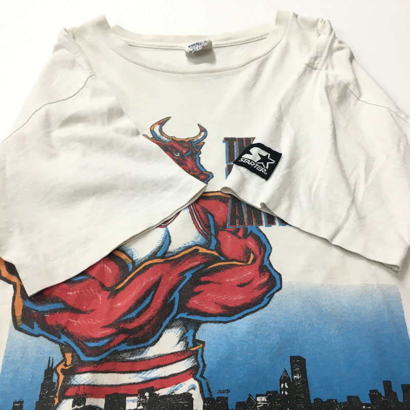 【中古品】【メンズ】  STARTER 90'S CHICAGO BULLS 1996 NBA TEE スターター シカゴブルズ 90年代 ヴィンテージ トップス 145-240706-rk-21-tei サイズ：YOUTH 8-20 カラー：ホワイト 万代Net店