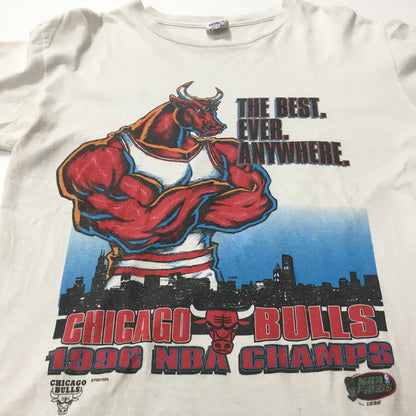 【中古品】【メンズ】  STARTER 90'S CHICAGO BULLS 1996 NBA TEE スターター シカゴブルズ 90年代 ヴィンテージ トップス 145-240706-rk-21-tei サイズ：YOUTH 8-20 カラー：ホワイト 万代Net店